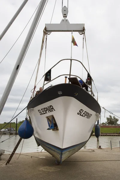 Utsikt Över Segelbåtarna Stadens Hamn Nederländerna — Stockfoto
