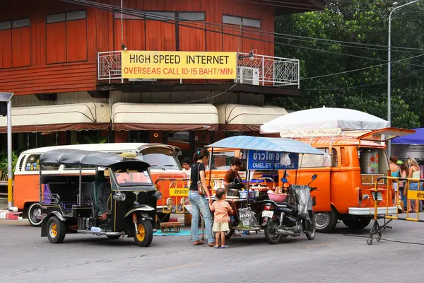 Marché Rue Dans Ville Thaïlande — Photo