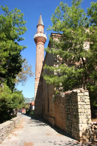 Vista Del Antiguo Edificio Mezquita Rodeado Vegetación —  Fotos de Stock