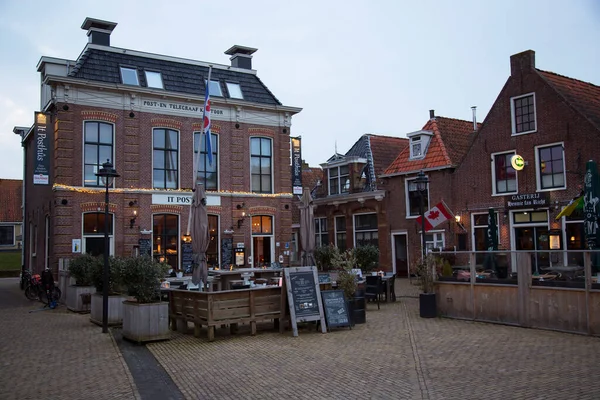 Maisons Historiques Hollandaises Typiques Dans Une Rue Ville Workum — Photo