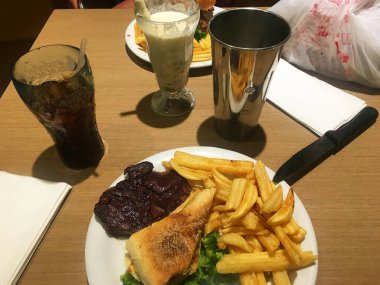 Lezzetli yiyeceklerin yakın görüntüsü