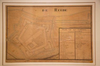 Müzedeki eski bir harita. 