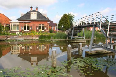 Hollanda 'daki tipik kanallar.