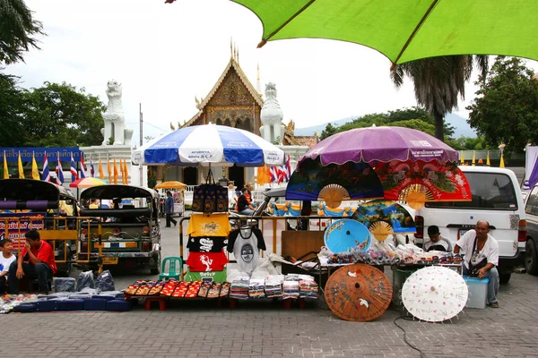 Street Market Στην Πόλη Της Ταϊλάνδης — Φωτογραφία Αρχείου