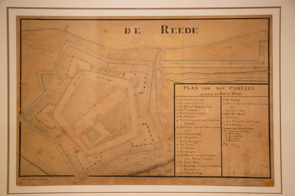 Müzedeki eski bir harita. 