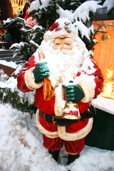 Décoration Noël Avec Santa Claus Bonhomme Neige — Photo