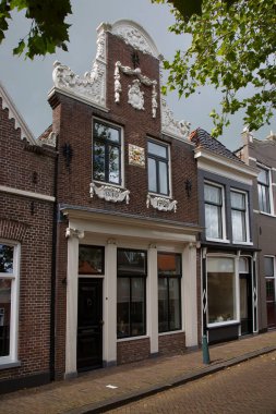 Tipik bir Frizya kırsal sokak manzarası 