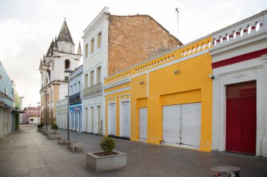 Otantik mimarisi olan şehir caddesi manzarası, seyahat çekimi