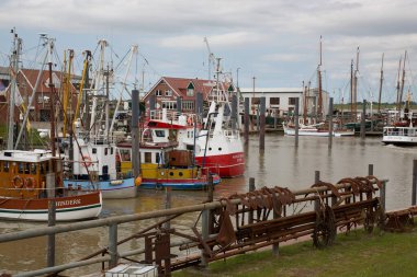 Hollanda şehir limanındaki yelkenlilerin manzarası