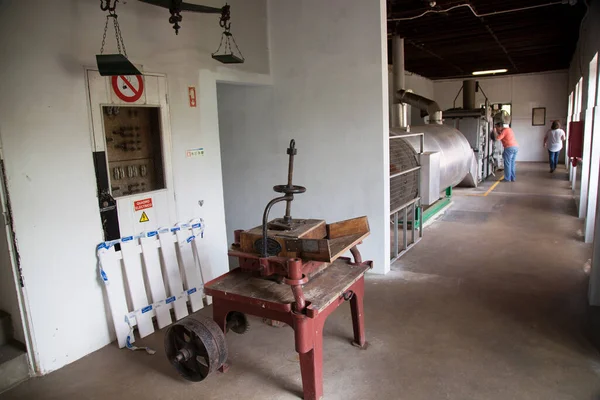 Εσωτερικό Του Εργοστασίου Τσαγιού Gorreana Στο Νησί Sao Miguel Αζόρες — Φωτογραφία Αρχείου