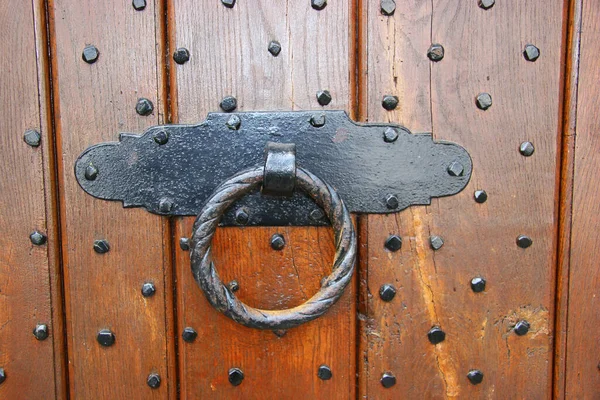 Old Wood Door Handle — Stock Photo, Image