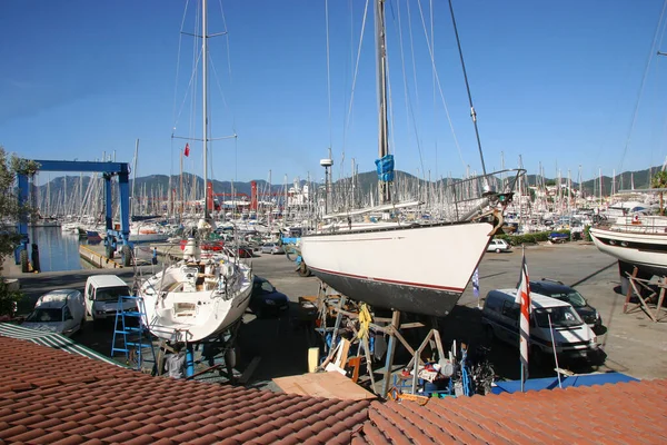 Яхты Лодки Морском Порту — стоковое фото