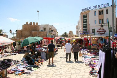 Eski Arap şehir pazarı manzarası