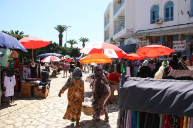 Eski Arap şehir pazarı manzarası