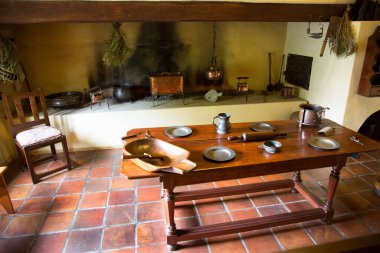 Eski evin içi, müze seyahati fotoğrafı.