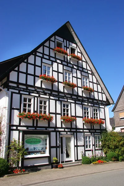 ドイツの小さな村の家は — ストック写真
