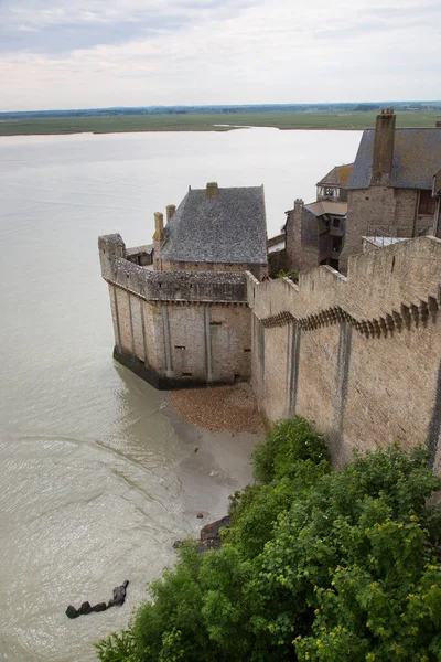Mont Saint Michel Tidal Island Mainland Commune Big Castle Normandy — Stock Photo, Image