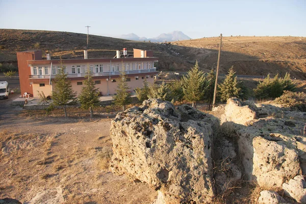 Vista Del Pueblo Montaña Las Montañas — Foto de Stock