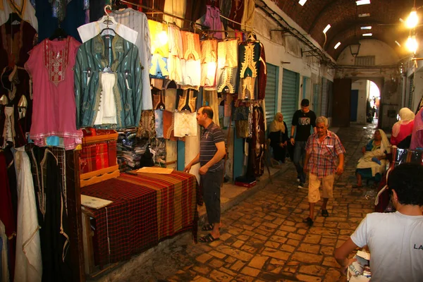 Vista Cidade Velha Árabe Mercado Rua — Fotografia de Stock