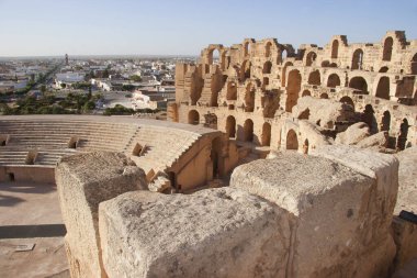 Turist manzarası, kasabanın eski kalıntıları.