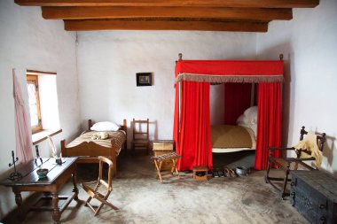 Eski evin içi, müze seyahati fotoğrafı.