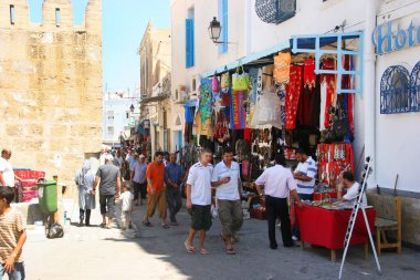 Eski Arap şehir pazarı manzarası