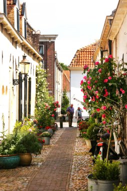 Hollanda 'daki Elburg köyünün ön cephesi.