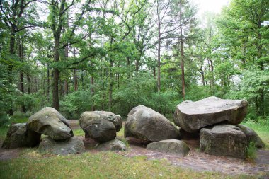 Yaz parkında büyük kayalar