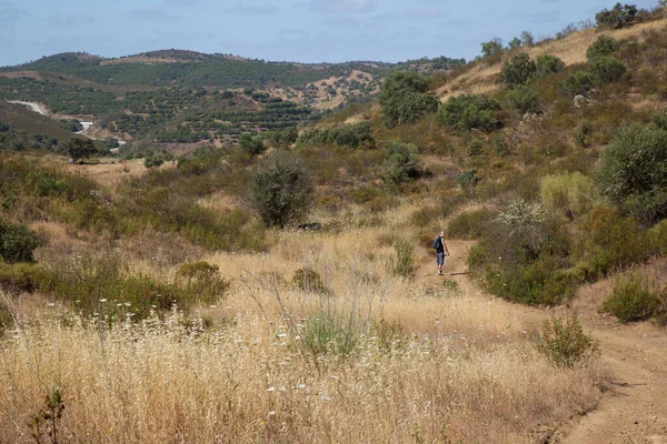 genç adam dağlarda hiking