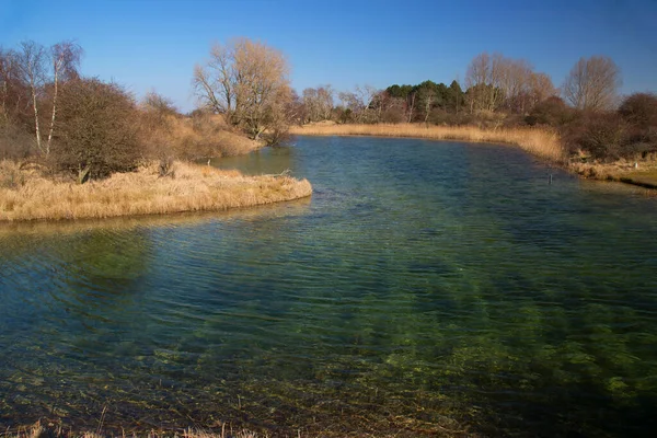 Hermoso Paisaje Con Río Árboles — Foto de Stock