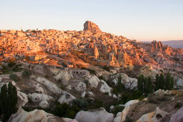 Słynne Starożytne Skalne Mieszkania Cappadocia Turcji — Zdjęcie stockowe