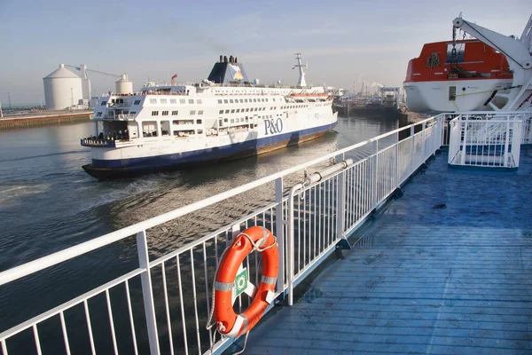 Vista Del Buque Que Llega Muelle —  Fotos de Stock