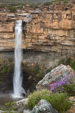 Dağlarda güzel bir şelale 