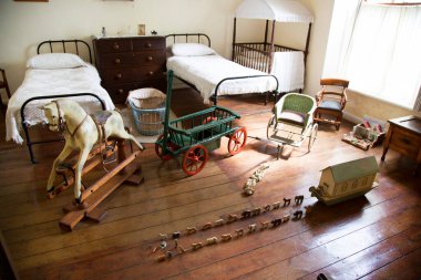 Eski evin içi, müze seyahati fotoğrafı.