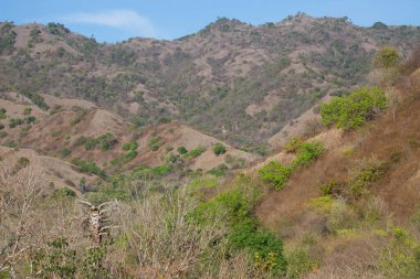Kuru dağlık manzaranın güzel manzarası 