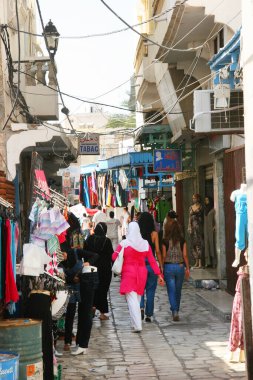 Eski Arap şehir pazarı manzarası
