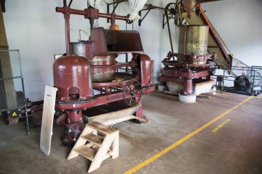 Sao Miguel Adası, Azores, Portekiz 'deki Gorreana çay fabrikasının içi.