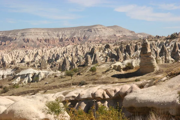 Słynne Starożytne Skalne Mieszkania Cappadocia Turcji — Zdjęcie stockowe