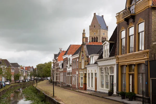 View Typical Frisian Rural City Street — Stock Photo, Image
