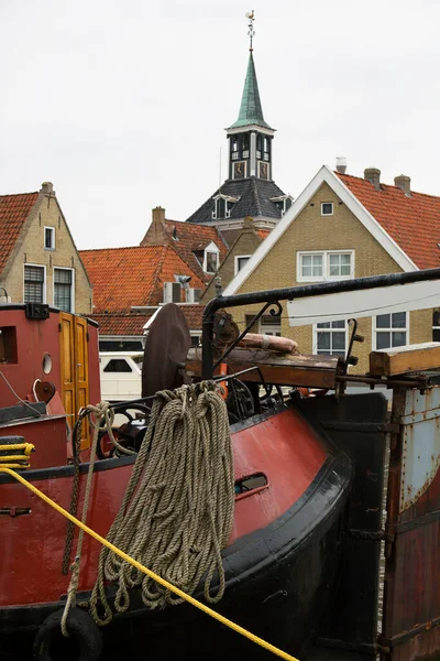 Barcos Porto Cidade Europeia — Fotografia de Stock