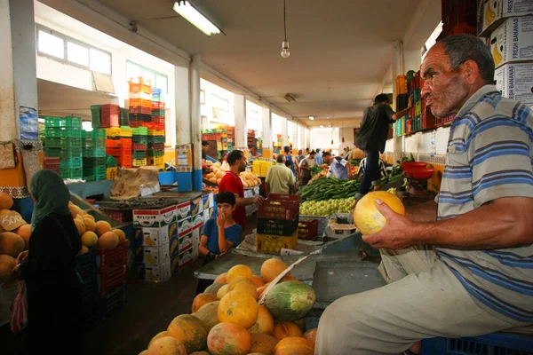 Vista Del Mercado Árabe Alimentos Ciudad Vieja — Foto de Stock