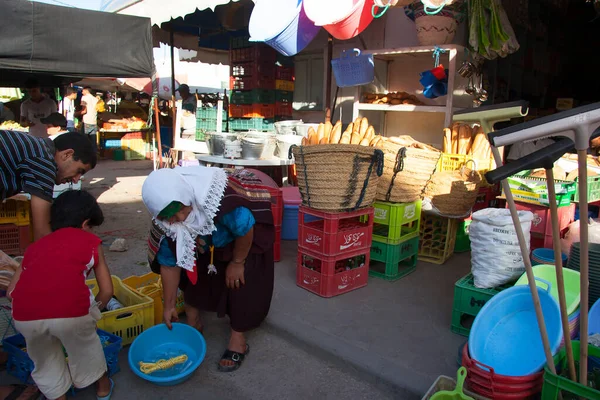 Vista Cidade Velha Árabe Mercado Local — Fotografia de Stock