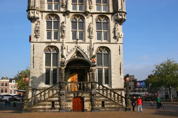 17E Eeuws Oud Stadhuis Het Centrum Van Stad — Stockfoto