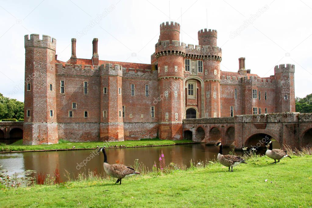 The Entrance of Herstmonceux Castle, One of the Oldest Significant Brick Buildings Still Standing in England