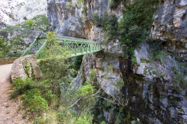 Dağlardaki köprünün manzarası