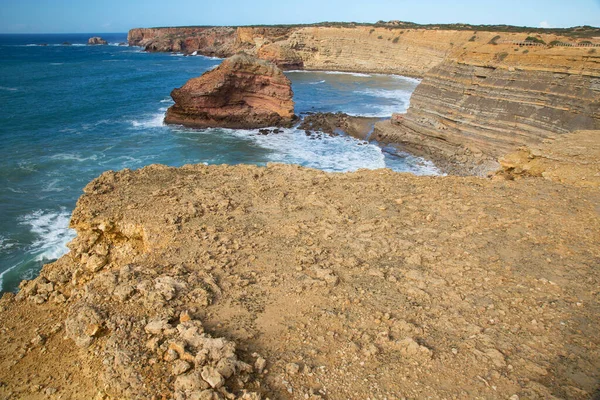 Bella Vista Sul Mare Sulla Costa Occidentale Del Portogallo — Foto Stock