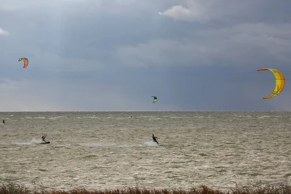 Kite Surfing Moři Vodní Sporty — Stock fotografie