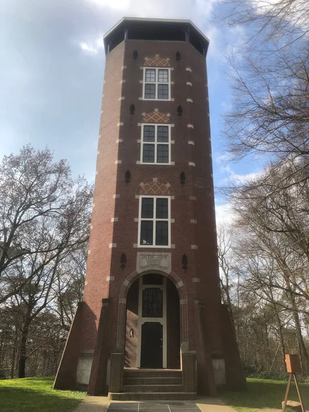 Hollanda 'da gündüz vakti Lunteren şehrinin mimarisi