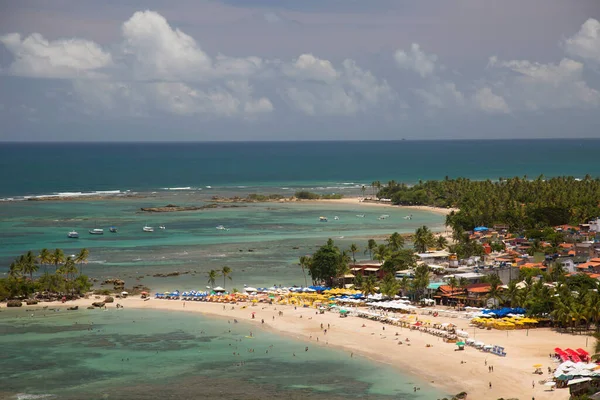 Verhoogd Zicht Openbare Strand Scene Zonlicht — Stockfoto