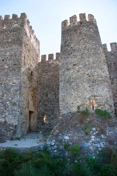 Cruzados Medievais Castelo Ruínas Construídas Sobre Fundamentos Romanos Sobre Rochas — Fotografia de Stock